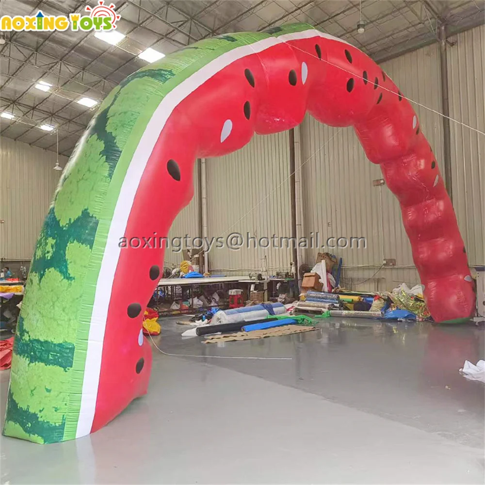 

6M/7M/8M Inflatable Watermelon Arch For Outdoor Advertising Party Opening Ceremony Marathon With Blower