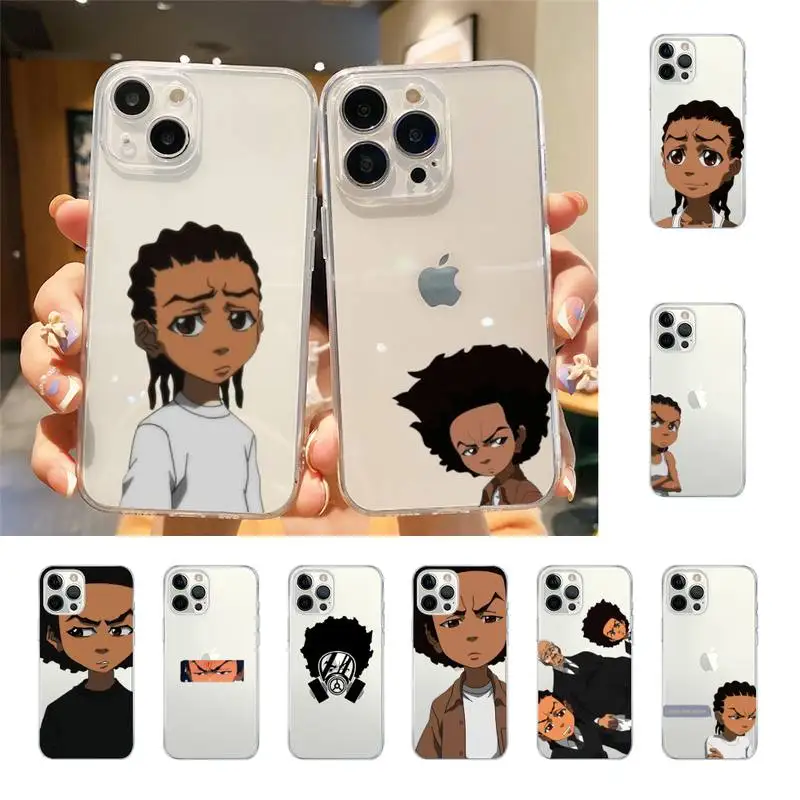 Huey Freeman Boondocks Phone Case For Iphone 7 8 Plus X Xr Xs 11 12 13 Se2020 Mini Mobile Iphones 14 Pro Max Case