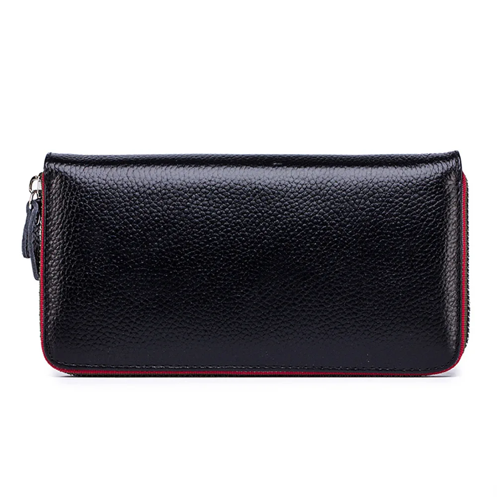 

Genuine Leather Wallet for Woman Luxury Long Wallets Fashion Purses Money Bags Handbags Women's Purse Cards Holde