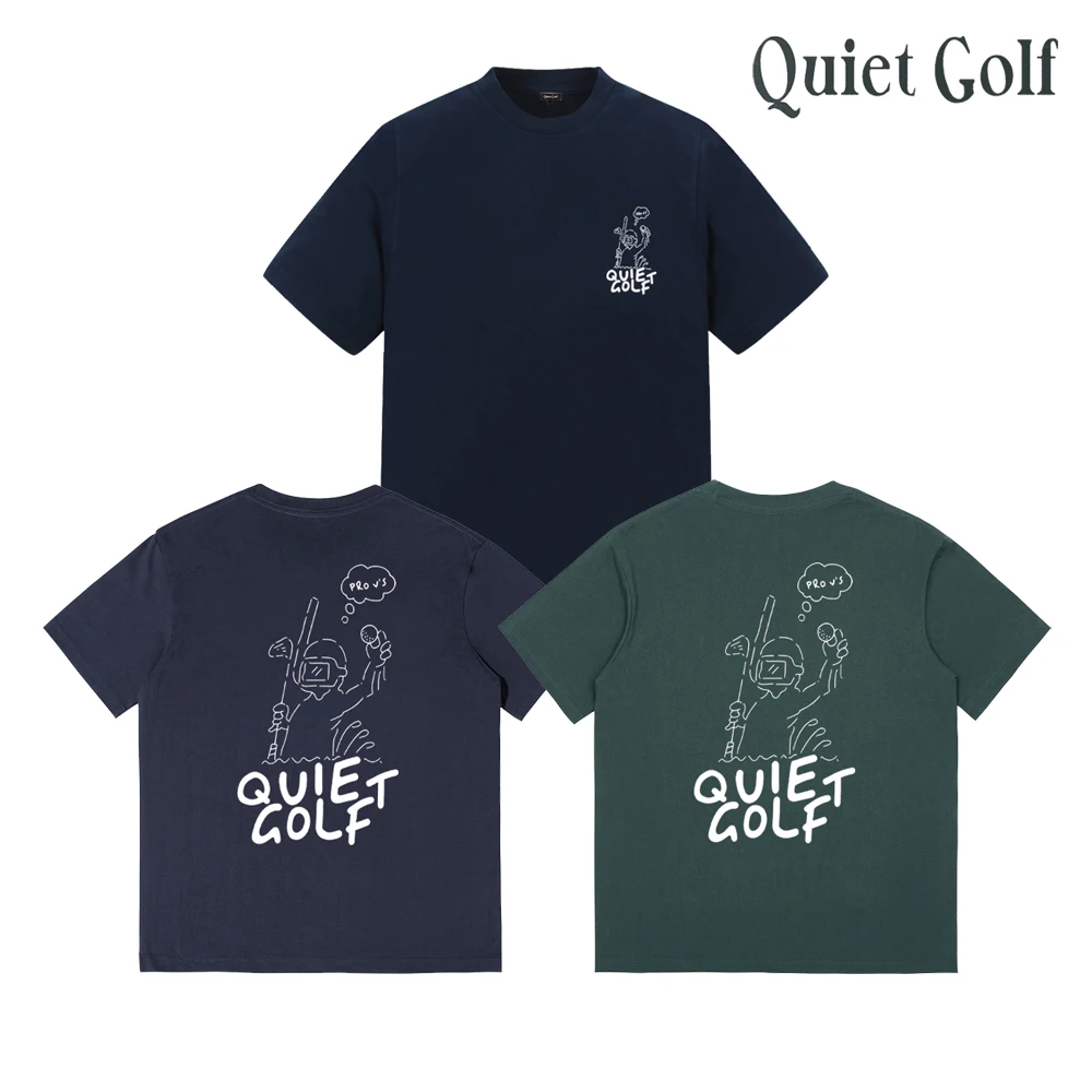 2024 New Men's Golf T-shirt Made of Pure Cotton Golf Wear Breathable Fashion Trendy Women's Golf Clothing Top