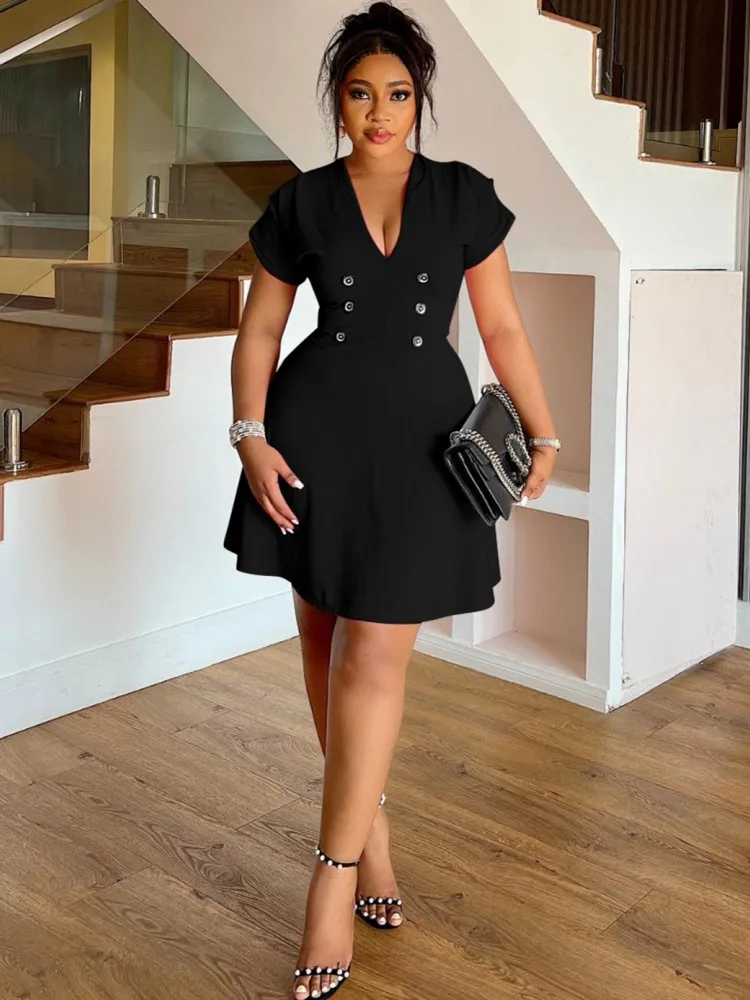 XL-5XL プラスサイズの服ドレス女性ローブ春夏半袖ストリートスタイルカジュアル 3XL ビッグサイズ特大ミニドレス