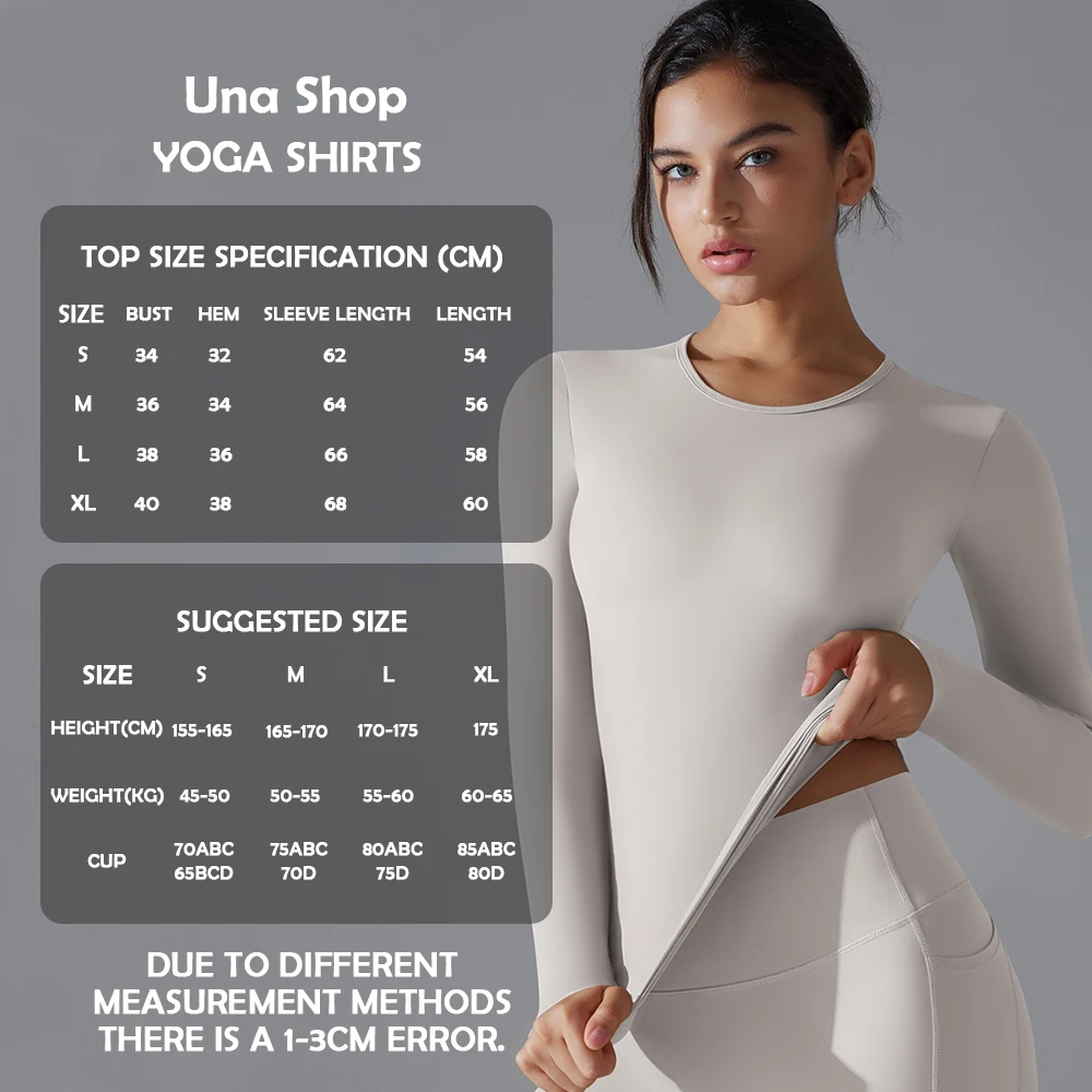 

Una-Shop топ для йоги с круглым вырезом и длинным рукавом, зимние теплые спортивные рубашки для фитнеса для женщин, быстросохнущая спортивная одежда для тренировок