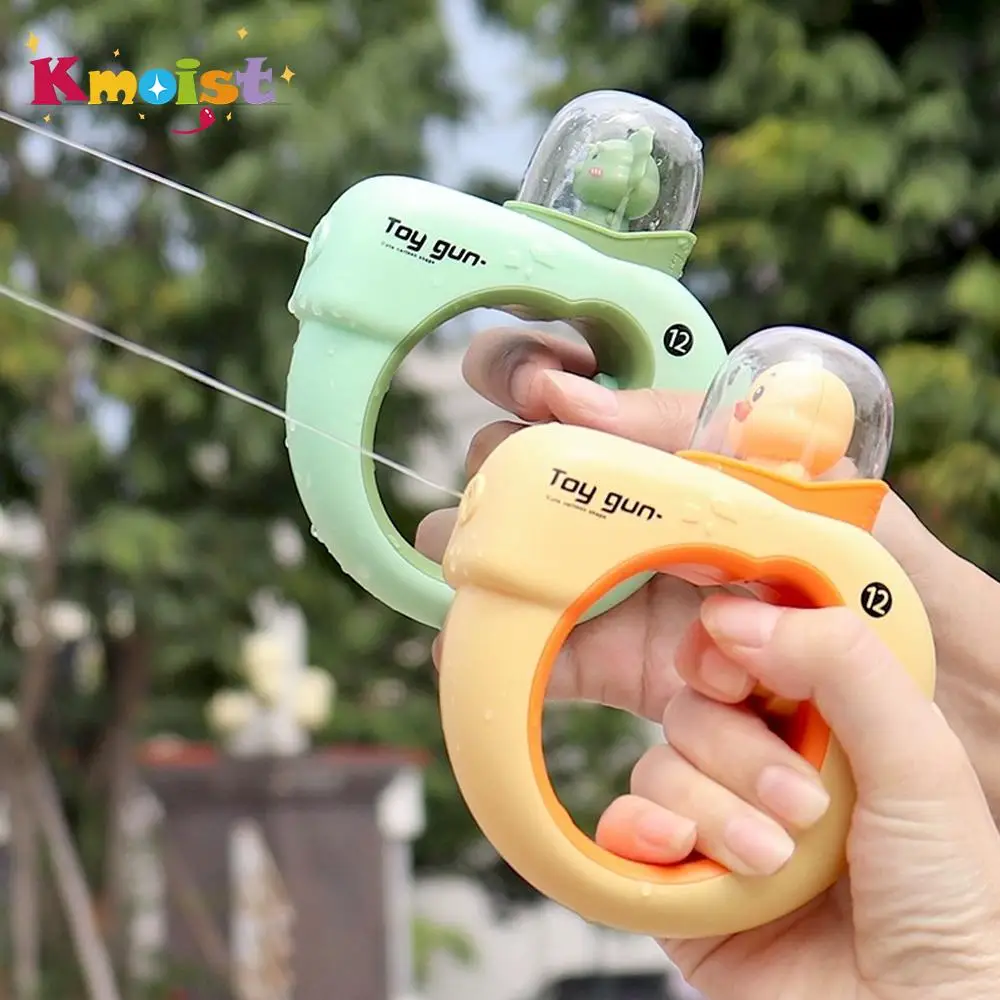 

Cartoon Press Circular Dinosaur Water Gun Toy Mini Cartoon Press Type Duck Water Gun Children's Interactive Fight Water Play Toy