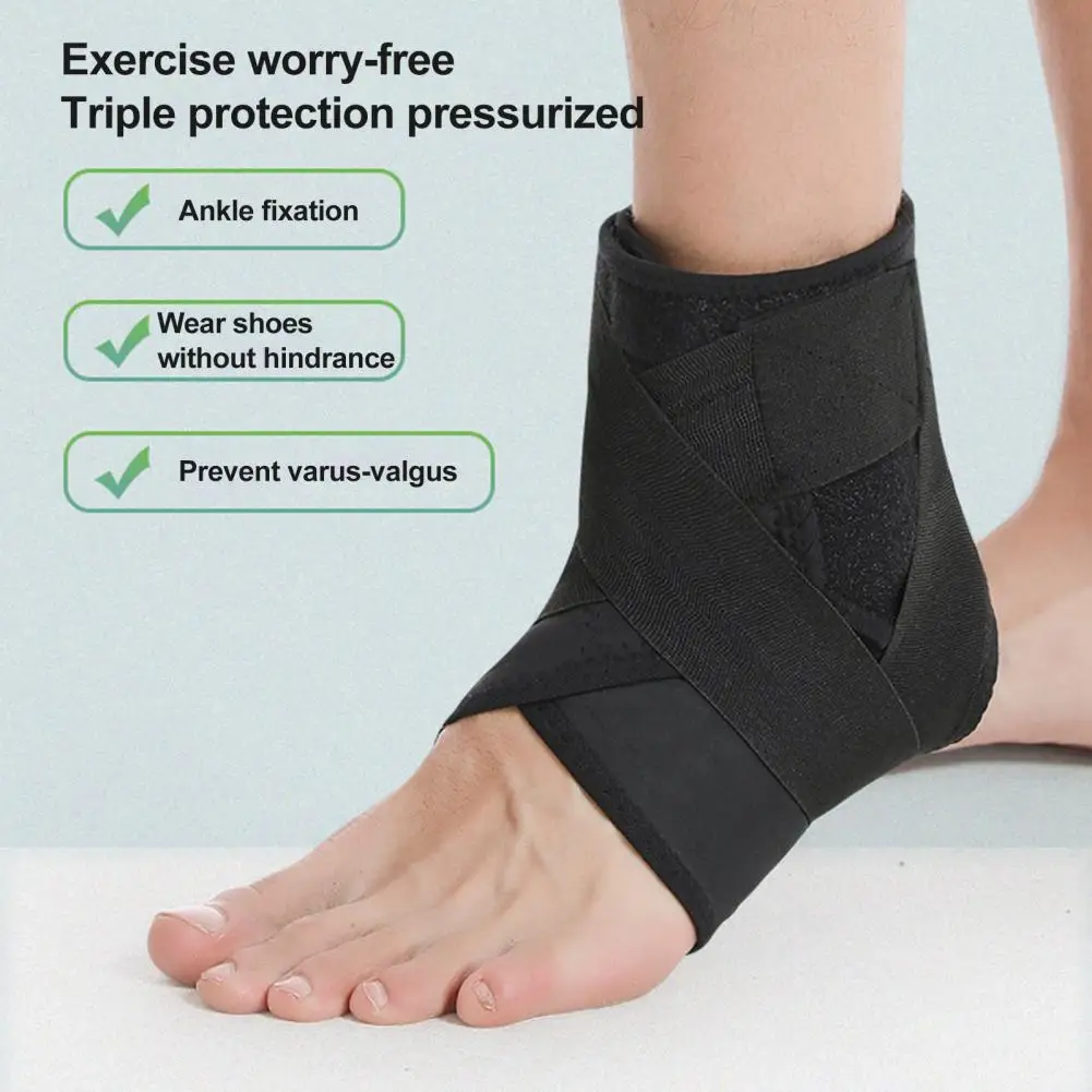 Sports Ankle Brace Exercise Ankle Brace High-elastic Ankle Wrap Brace Adjustable Compression Support Sleeve Soft for Secure