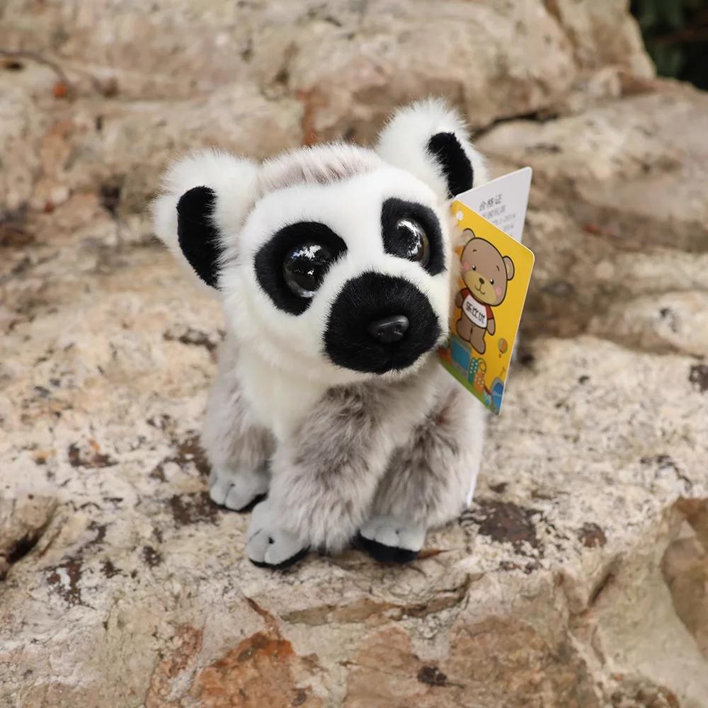 18CM Cute Little Lemur giocattoli di peluche Vita reale Lemur con coda ad anello Regali di peluche per bambini Regali di Natale per bambini