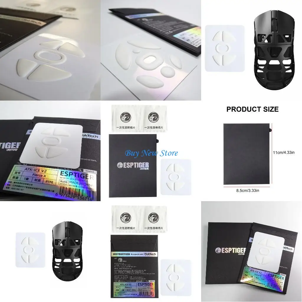 

20CE Mouse Skates Pad ICE Version Mouse Glides For ATK FIERCE X Feet Pad Enhances Control Speed Quiet Feet