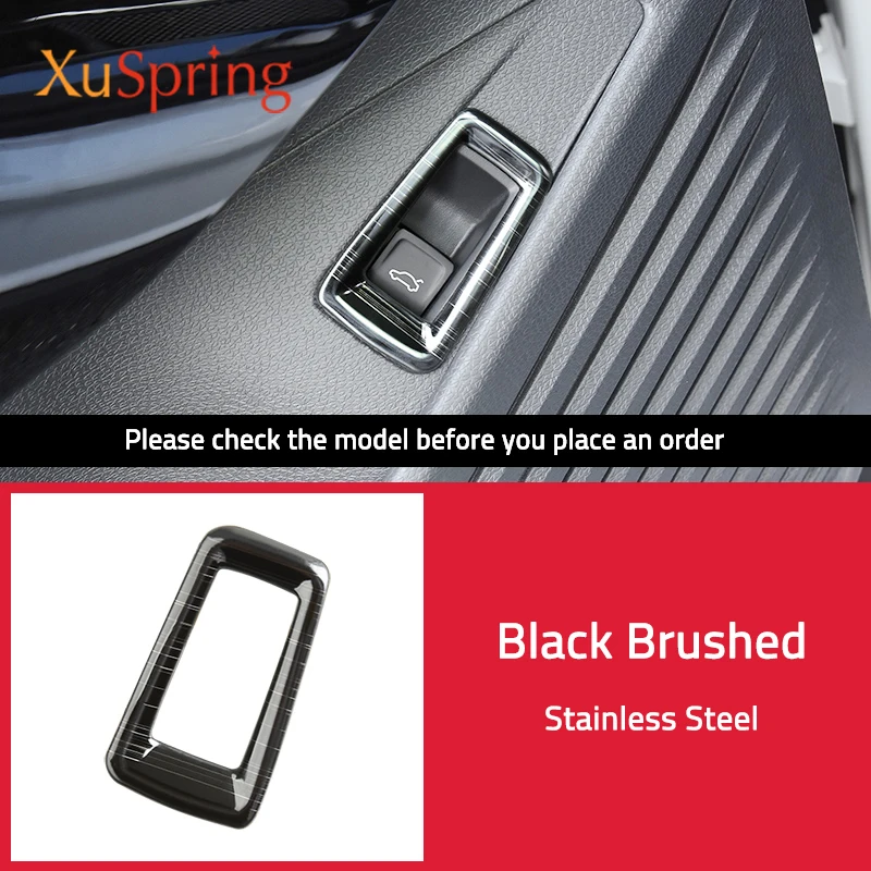 سيارة الخلفي الذيل الجذع الباب فتح زر التبديل ملصقات لشركة فولكس فاجن ID.4 ID4 GTX Crozz X PRO 2021 2022 2023 الداخلية مقبلات إطار الكسوة #2