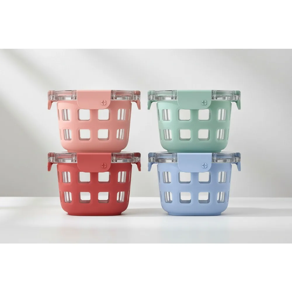

Leak-Proof Glass Food Storage Containers with Airtight Lids, Microwave & Freezer Safe for Meal Prep