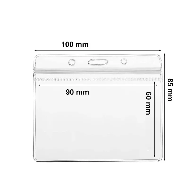 Portatarjetas de identificación de exposición transparente, soporte de plástico para insignia, Protector de tarjetas de visita, funda para permiso de trabajo, 10 Uds.