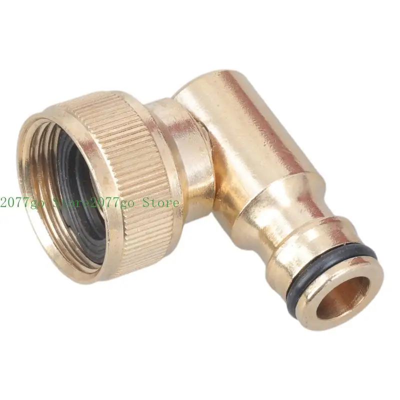 

Y1UD 3/4" Brass Garden Hose Elbow Connector 90 Degree Hose Adapter Hose Fittings