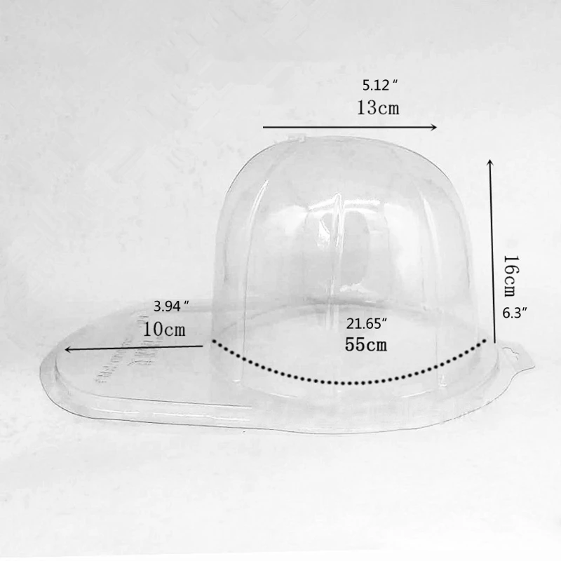 Przenośne przezroczyste uchwyty na kapelusze PVC. Przechowywanie czapek daszkiem etui. Przezroczyste pudełko do czapek. na