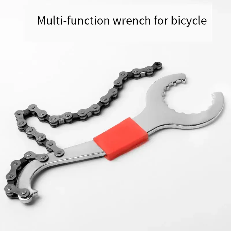 Bike Chain Whip Spanner – Flywheel & Cassette Removal Tool, Bottom Bracket Repair Wrench for Bicycle Maintenance view 4