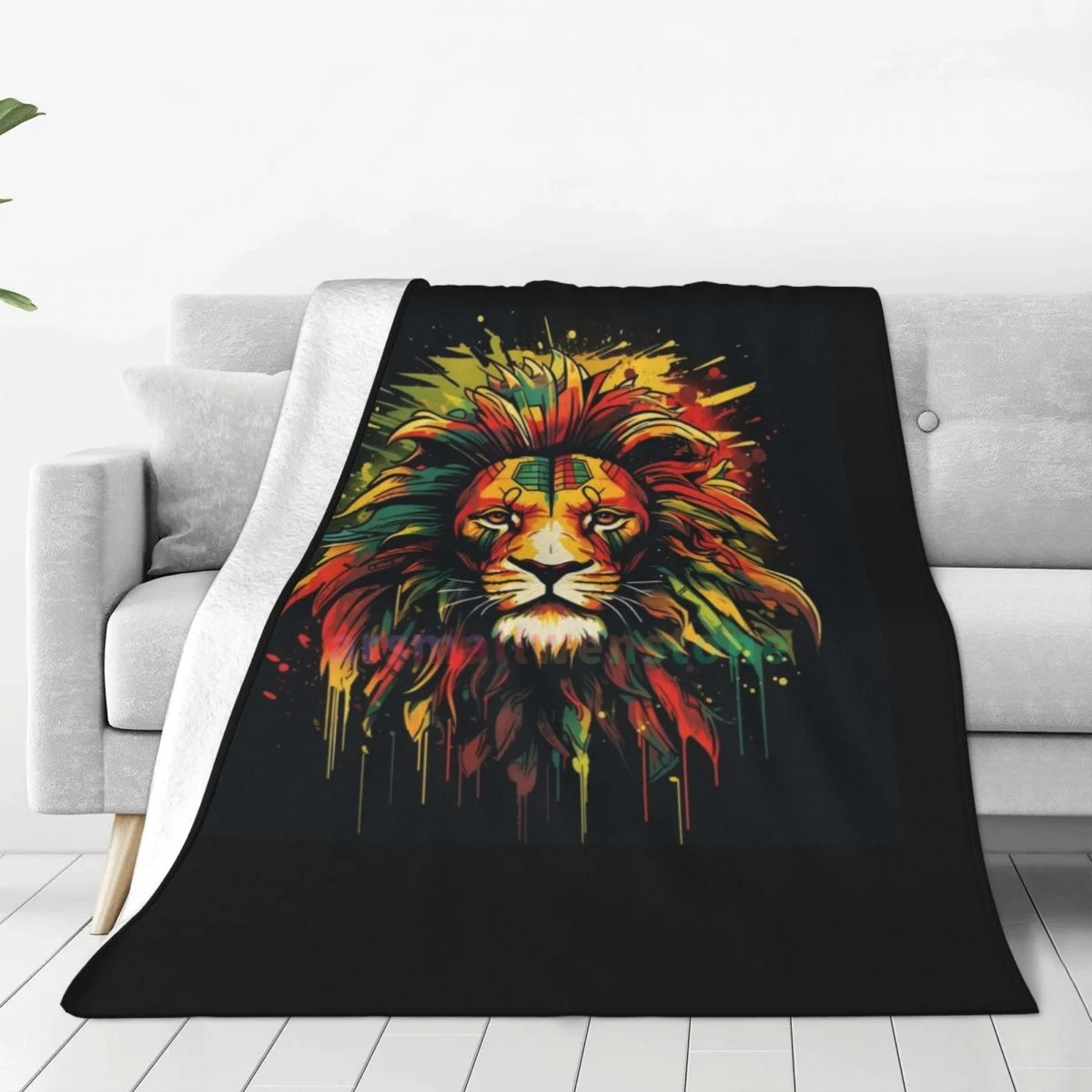

Фланелевое флисовое одеяло Warrior Lion Of Judah King Rasta, мягкие, теплые, легкие, уютные, нечеткие одеяла с защитой от катышков