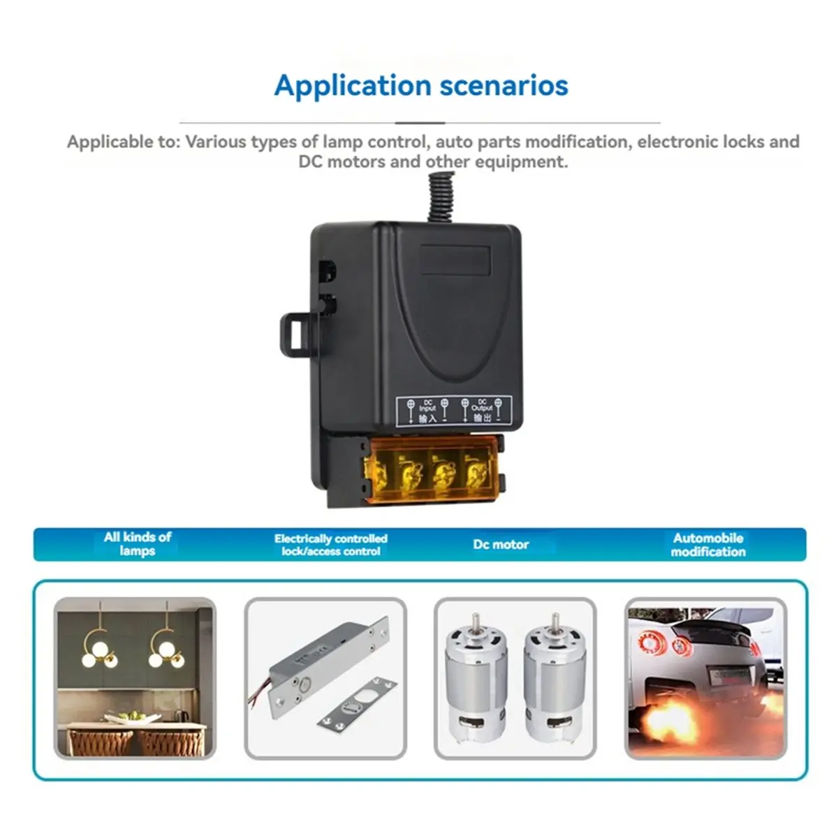 update. DC12V 24V Remote Control Switch Garage Door Remote Control LED Light Switch with 433MHz Transmitter