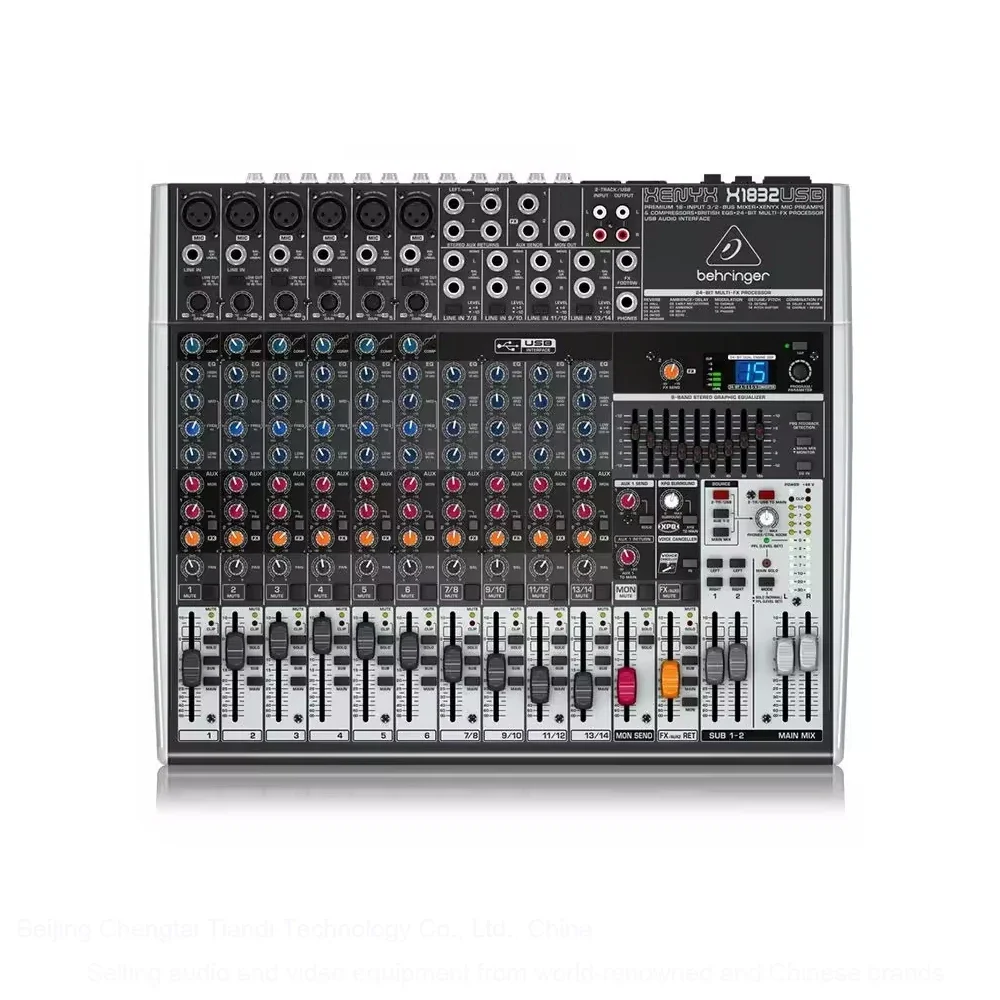 

Behringers X1832USB 14 Way Professional Stage Performance Sound Card Mixer Broadcast Conference Sound Console