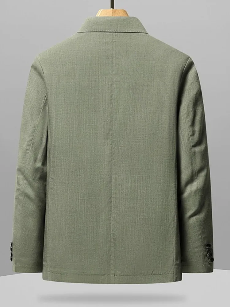 Spring Summer Mens Breathable Thin Blazers Work Male Leisure Slim Business Suit Jacket Fashion Single Breasted Coat Outerwear