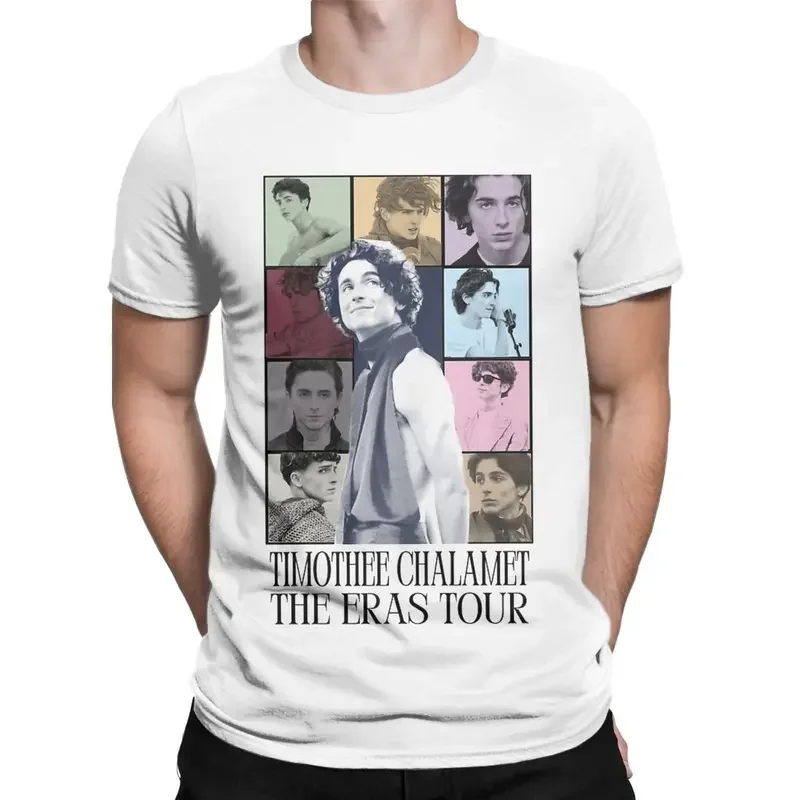 Y2K MEN'S timithee Chalamet eras tour t shirt 100% cotton tops vintage short sleeve o neck tees gift idea T-shirts