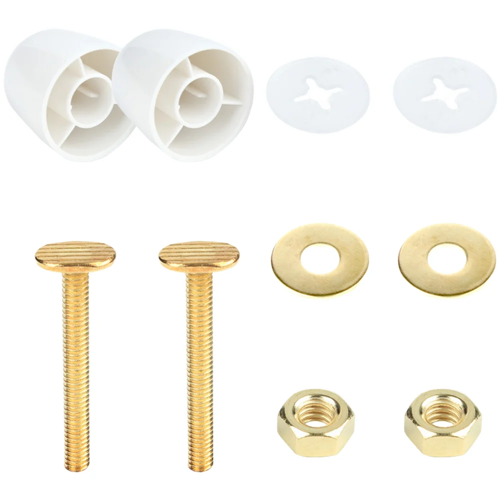 ABS Toilet Installation Kit Wax Ring Flange Bolts Foot Screws For Secure Mounting Standard Bathroom Plumbing Fixtures Set