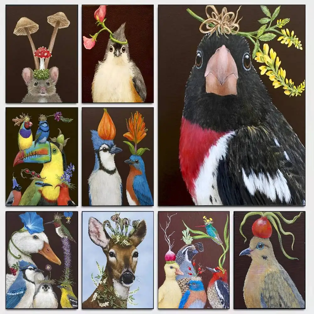 Rabbit Bird Duck And Sheep Animal Poster Art With Prints Home Bedroom Living Room Decoration Gift