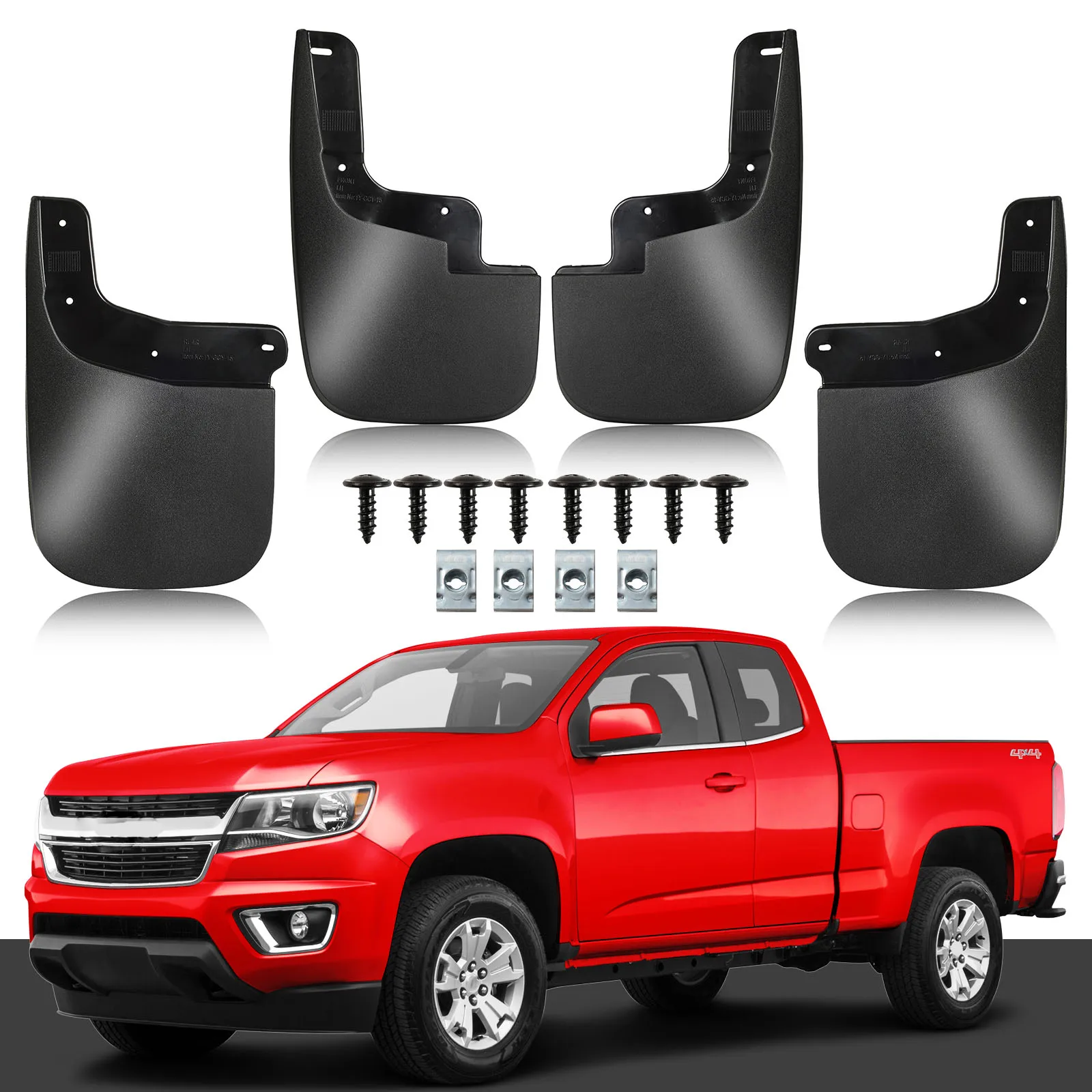 

4x Защитные брызговики для Chevrolet Colorado Canyon 2015-2022 без расширителей колесных арок