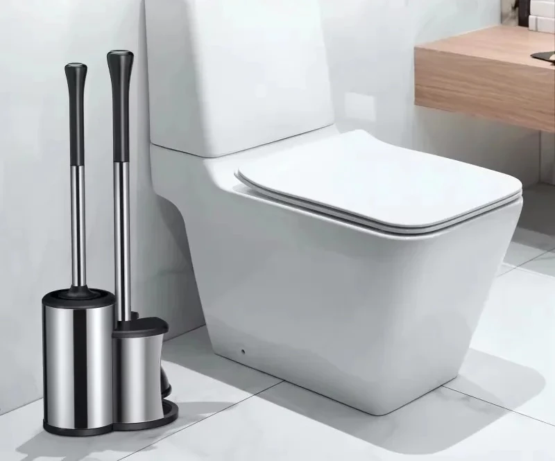 

high-quality Toilet Plunger Bowl Brush Set: Heavy Duty Toilet Plunger Scrubber Cleaner Holder Combo for Bathroom with