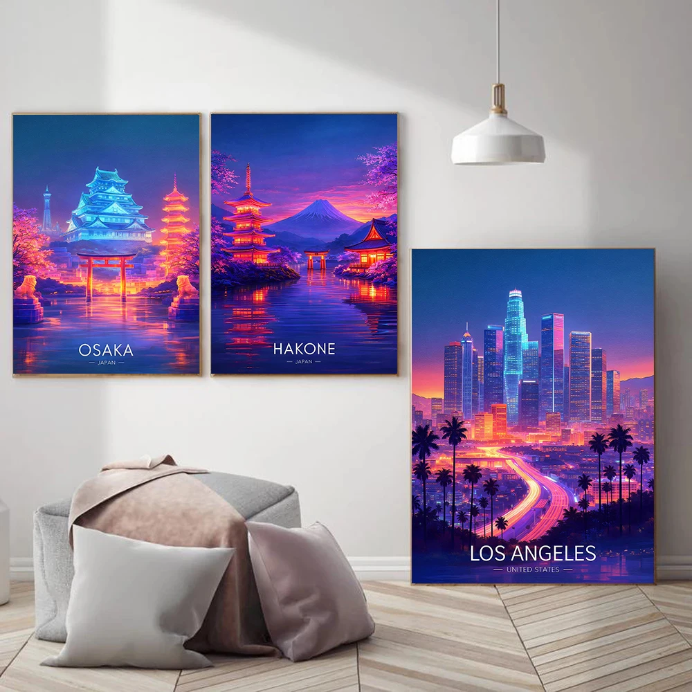 Modern City Skyline at Sunset - Home Decor Vancouver recension och pris