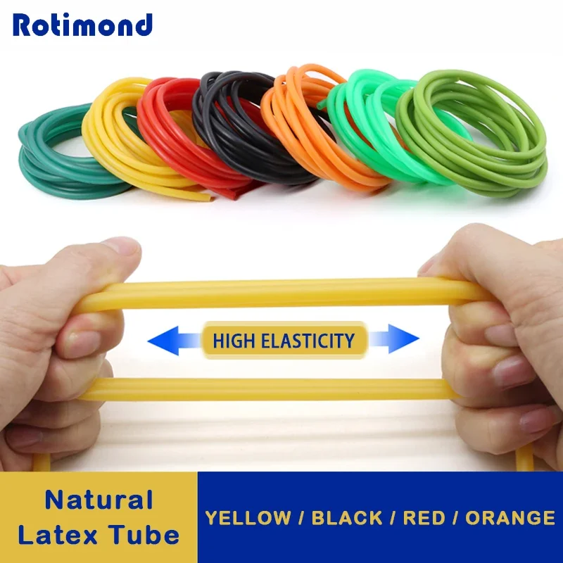 

Nature Latex Rubber Hoses New Arrive Color IDxOD 1.6~10mm High Resilient Surgical Medical Tube Elastic Band Slingshot Catapult