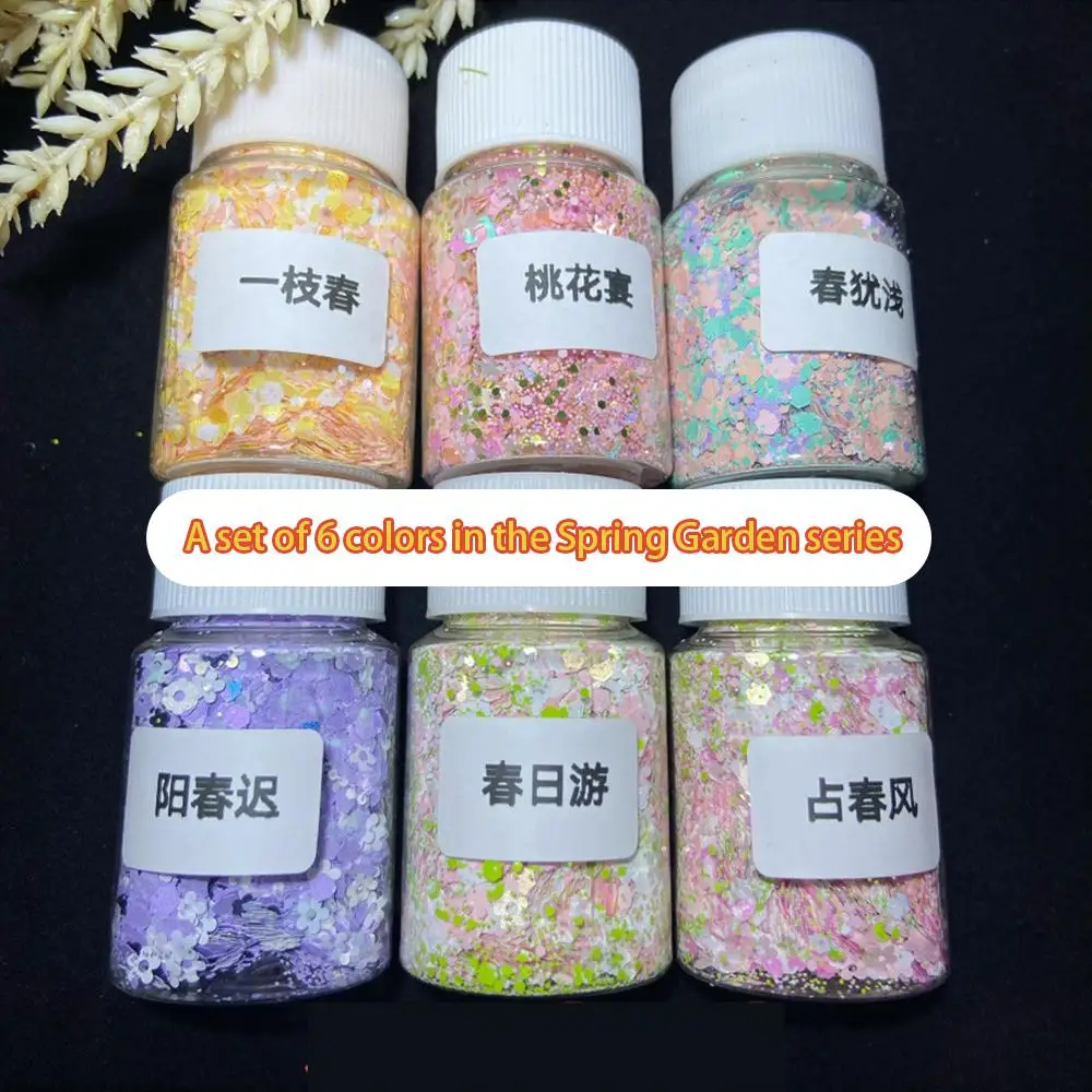 Colorful Nail Decoration Dazzling Multiple Colour Hand-filled Glitter Powder Easy Application Unique Nail Art Nail Art