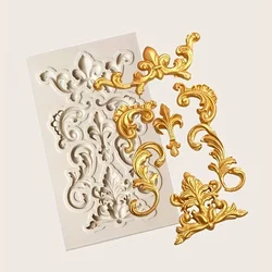 1pc Vintage Flower Design Random Silicone Mold, European Embossed Craft Silicone Mold For DIY