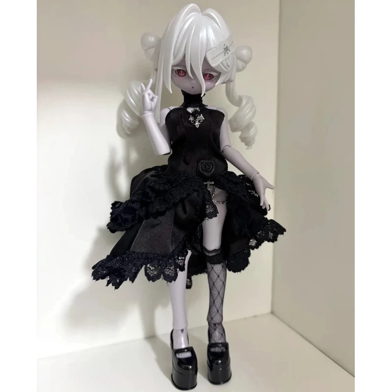 Come4free Fairy Tale Series Black Swan Doll Dress 1/12 schaal voor Ob11 Curvy Design op voorraad