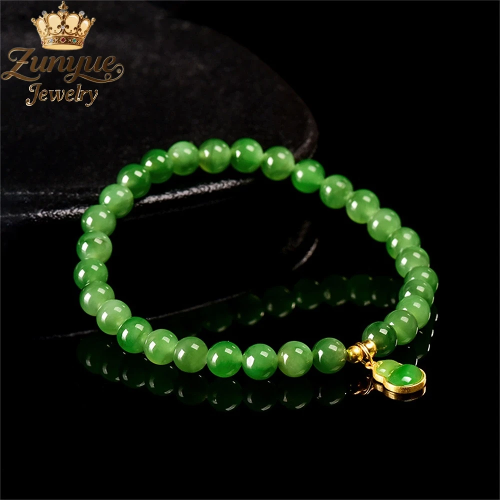 

Authentic Natural Old Material Hetian Green Jade Bamboo Joint Gourd High-End Ancient-Style Bracelet Fine Jewelry For Gifting