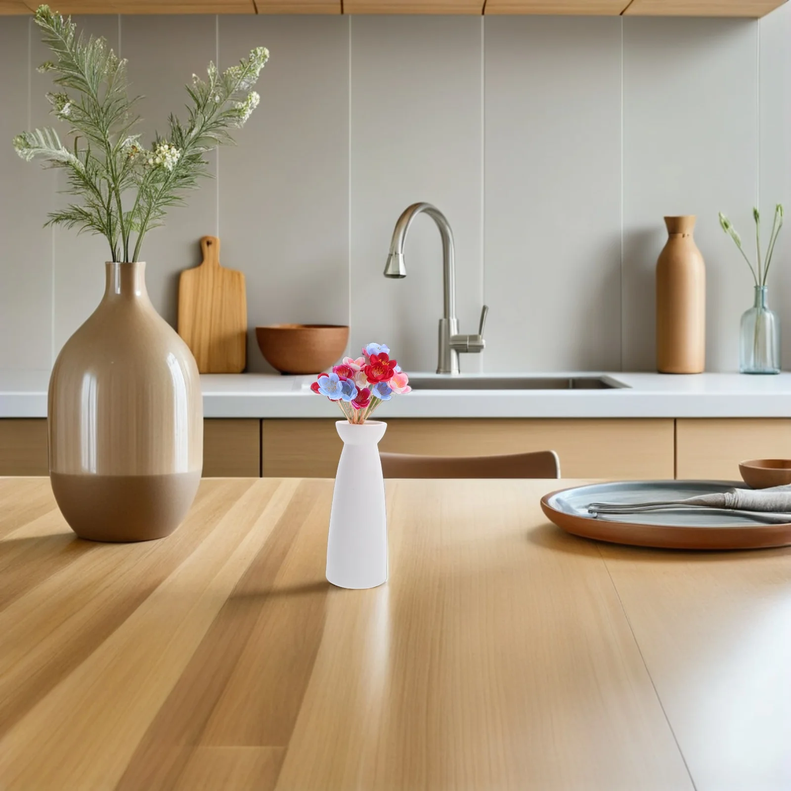 

100Pcs Floral Fruit Picks Realistic Plum Peach Blossom Decorative Party Food Cocktail Sticks Appetizer Skewers