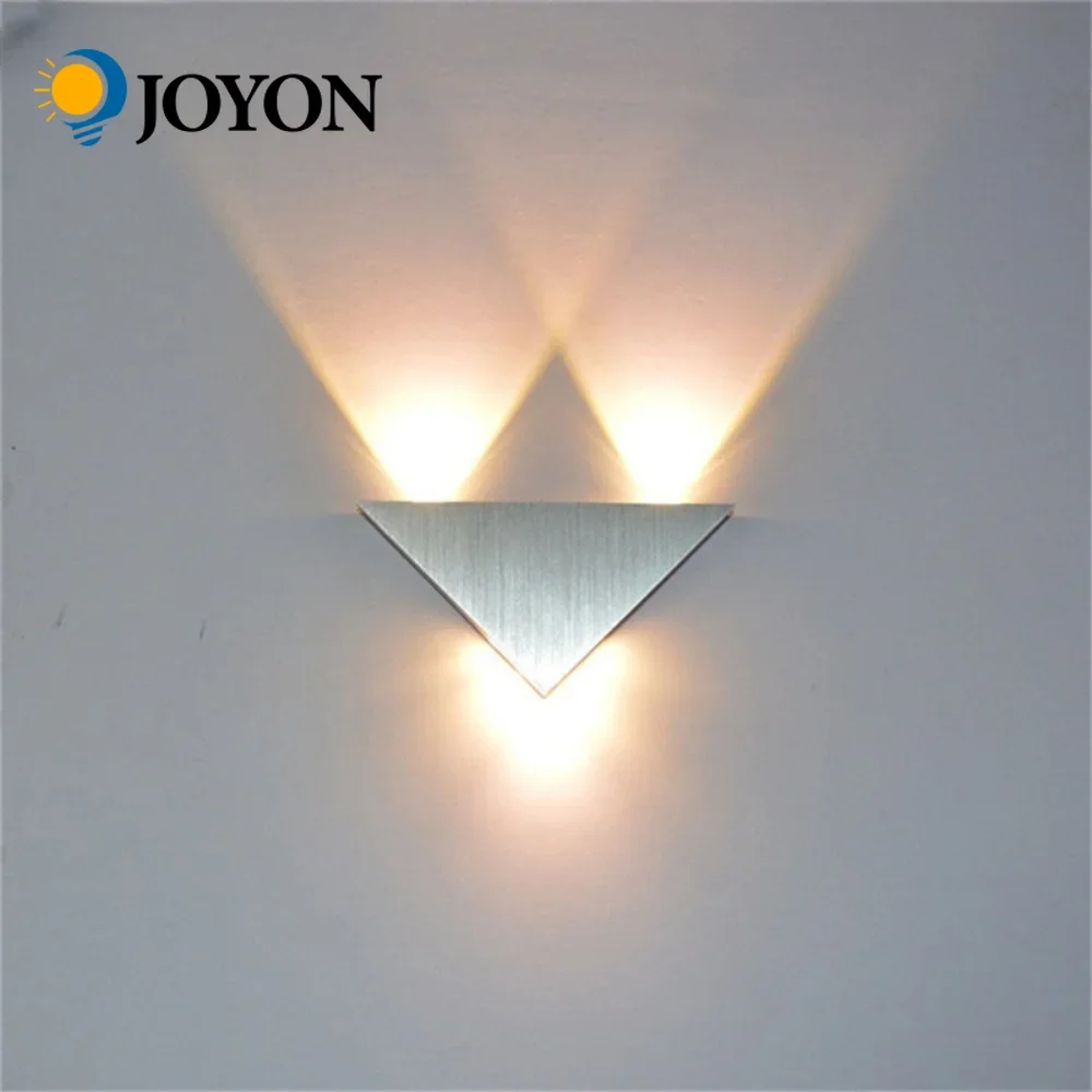 

Wall Light 3W Aluminum Triangle 110V-240V High Power LED Wall Light Modern Home Lighting Interior Decoration Wall Light