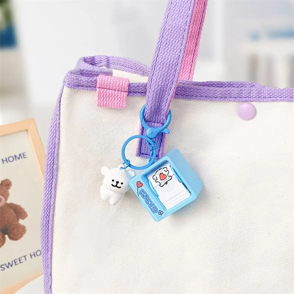 Fashion Line Puppy Bags Pendant Flip Animation Machine Cute Cartoon Keychain Multipurpose Creative Gift Toy