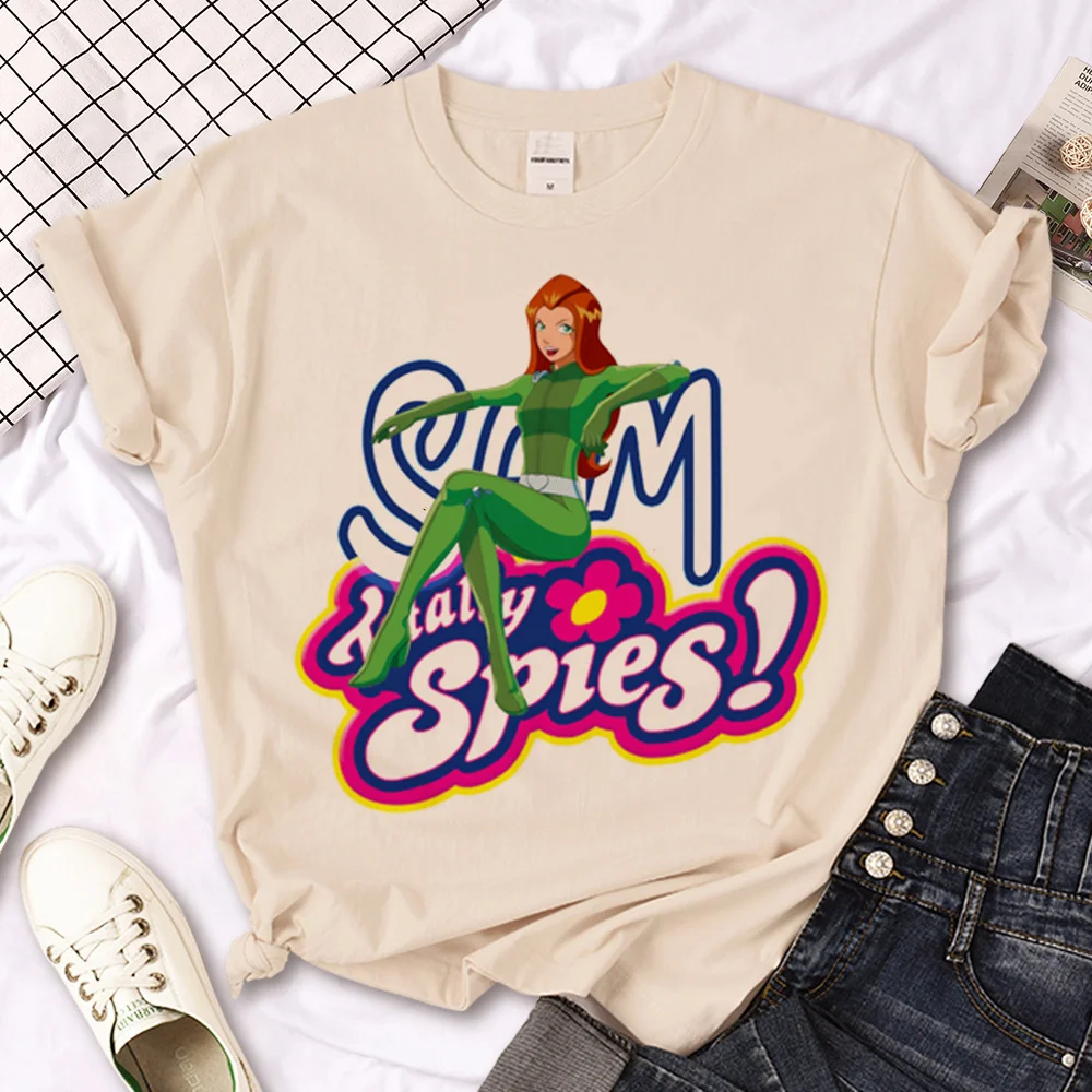 Totalmente Spies tshirt donna comic Japanese summer Tee girl anime y2k vestiti giapponesi