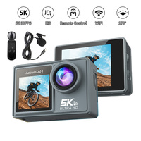 5K Action Camera 4K60FPS Dual IPS Touch LCD EIS WiFi 170° 30M Waterproof 5X Zoom Professional Sports Camera With Remote Control