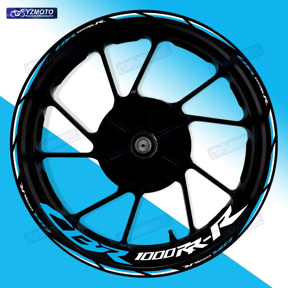 

Для Honda CBR1000RR-R мотоцикла 17-дюймовая наклейка на переднее и заднее колесо гоночная наклейка светоотражающая декоративная втулка в полоску наклейки на обод