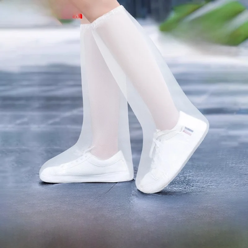 disposable-high-tube-rain-boot-covers-waterproof-non-slip-transparent-thickened-plastic-for-adults-and-children-on-rainy-days