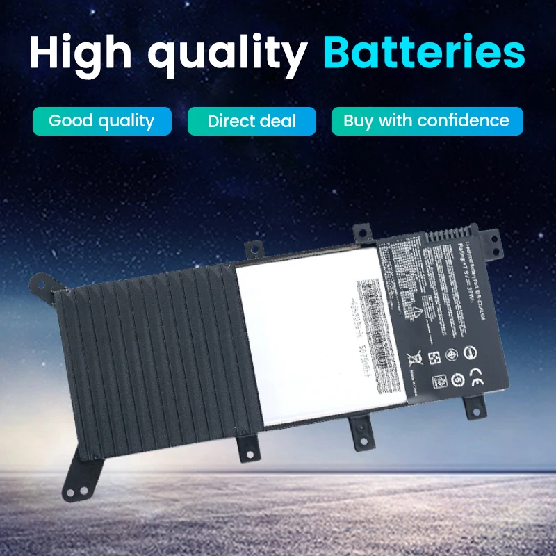 SOMI C21N1408 Bateria do portátil لـ ASUS، 7.6V، 4868mAh، 37Wh، K555U، V555L، V555U، V555LB، VM590L، MX555، X555U، X555UQ، X555