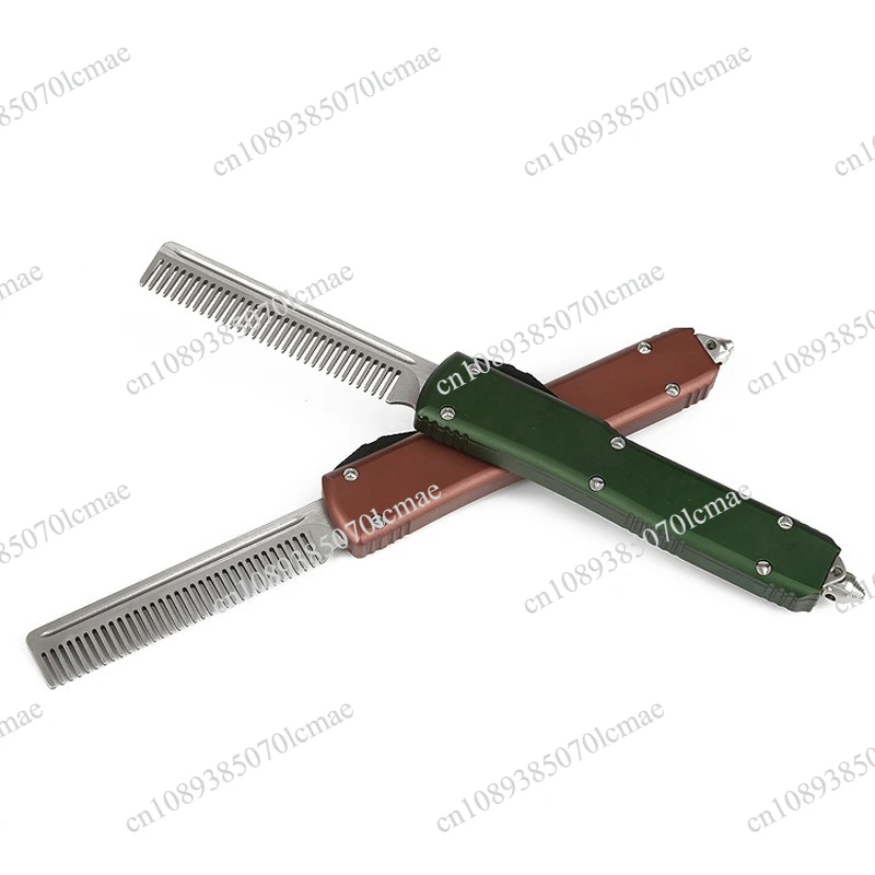 Spot folding comb micro-technology stainless steel aviation aluminum handle straight jump telescopic comb