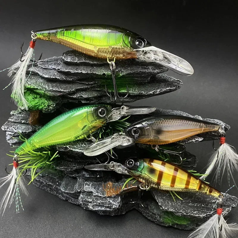 

70mm 10.3g Crankbait Floating Minnow Fishing Lures Deep Diving Swimbait Saltwater Seabass Artificial Hard Bait Wobbler Equipment