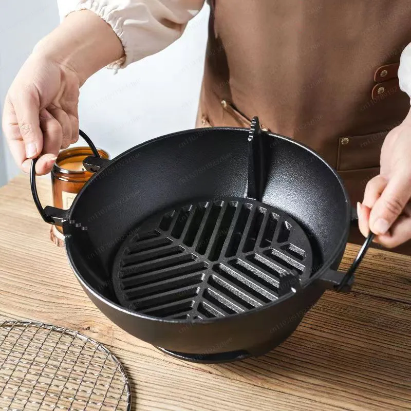 Cast iron carbon stove thickened inner liner for home old-fashioned small charcoal stove home winter barbecue charcoal hot