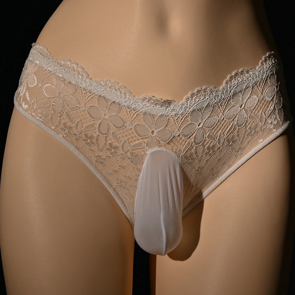 

Mens Underpants Mens Underwear Ball Pouch Briefs Sissy Crotchless Slight Stretch Daily Solid Color Comfortable