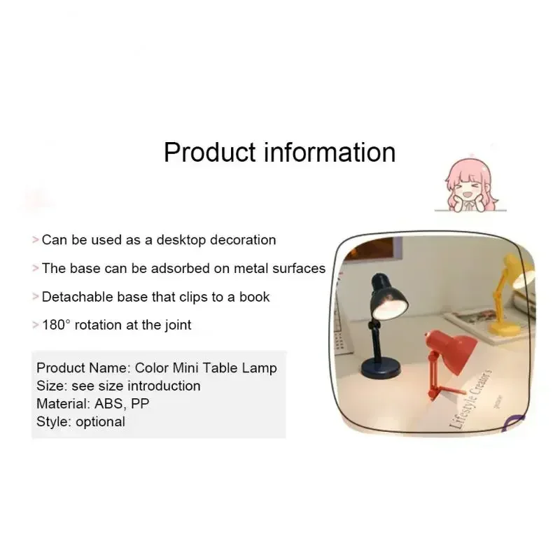 1pc LED Mini Desk Lamp Foldable Magnetic Night Light Bedroom Study Reading Book Lamps With Clip Eye Protection Bedside Lights