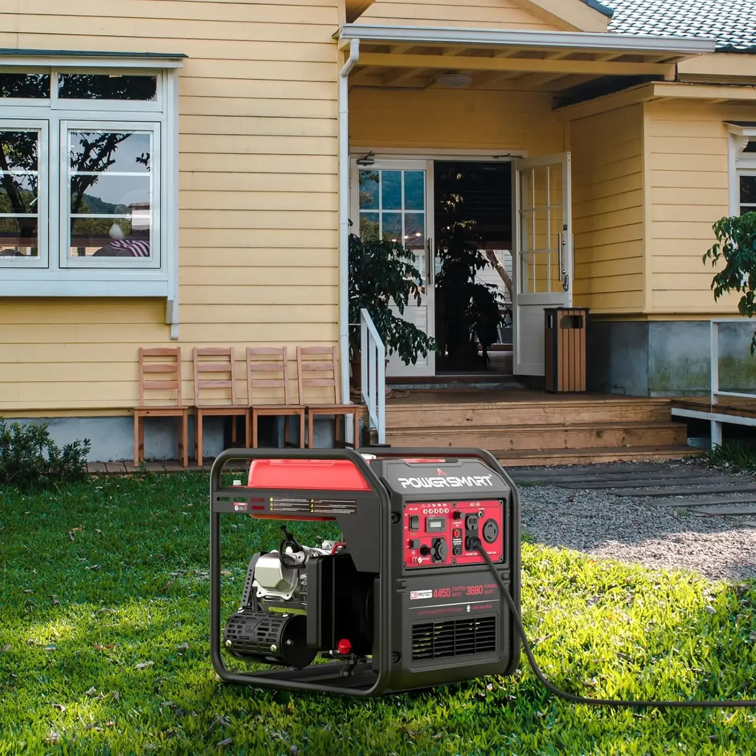 4450-Watt Gas Powered Portable Generator with Inverter Technology, CO Sensor, RV Ready 30A Outlet