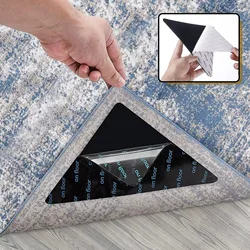4PCS Nano PU Self-adhesive Carpet Anti-slip Triangular Carpet Patch Household Floor Mat Fixed Patch Washable and Reusable