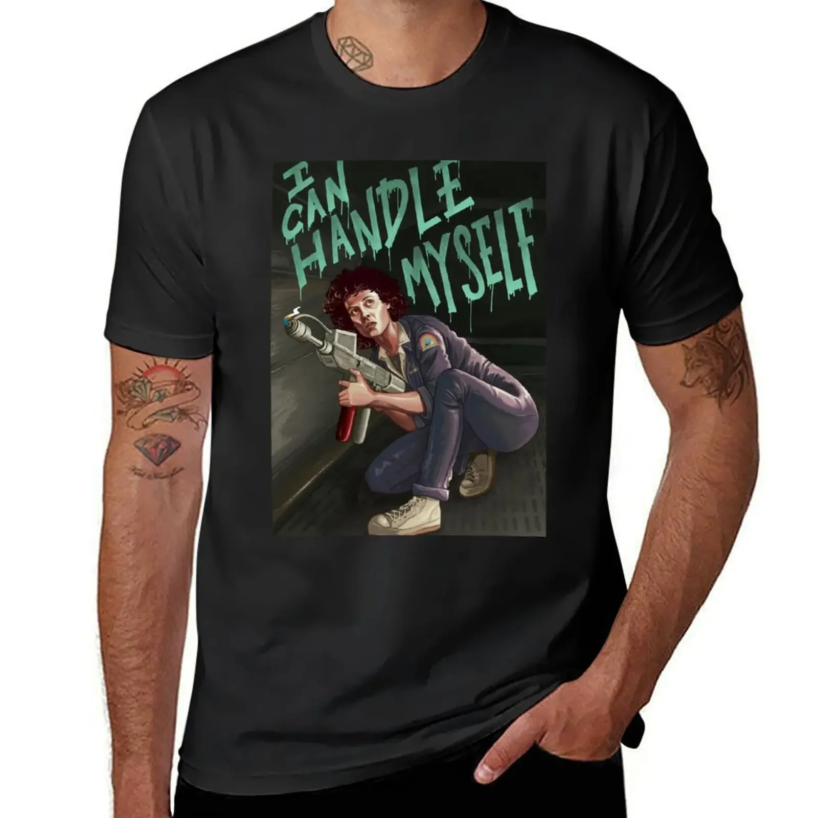 I Can Handle Myself T-Shirt oversize t-shirts man Funny t-shirt t shirts men