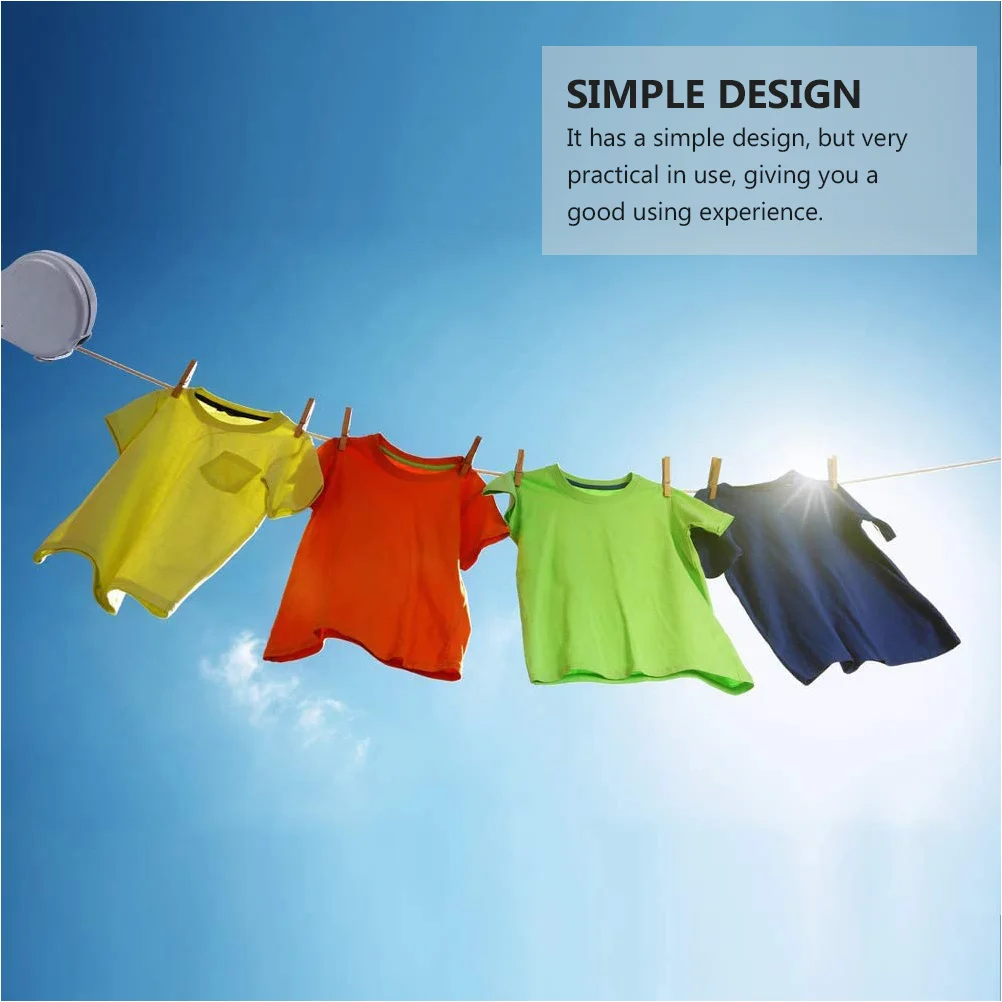 

12 Meters Retractable Clothesline Lightweight Hanging Rope For Bathing Suits Clothes Hotel Home Use