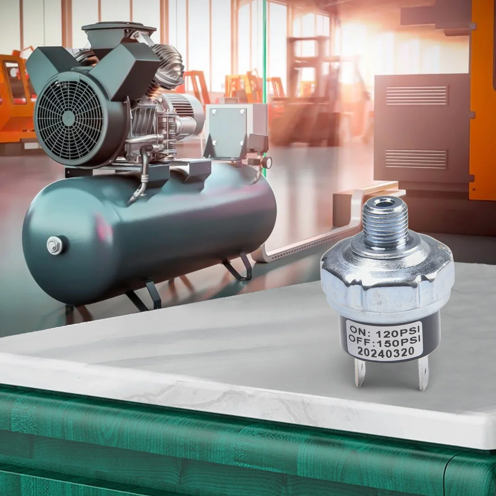 12/24V Compressor Pressure Switch A: 170-200PSI-1/4NPT / B: 120-150PSI-1/8NPT For Air Tanktrainair Connections