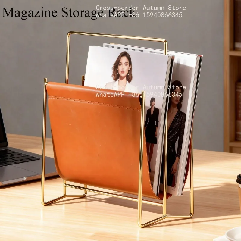 Magazine Storage Rack Newspaper Organizer Rack Space Saving Newspaper Rack Delicate Creative Bookshelf Practical Magazine Basket